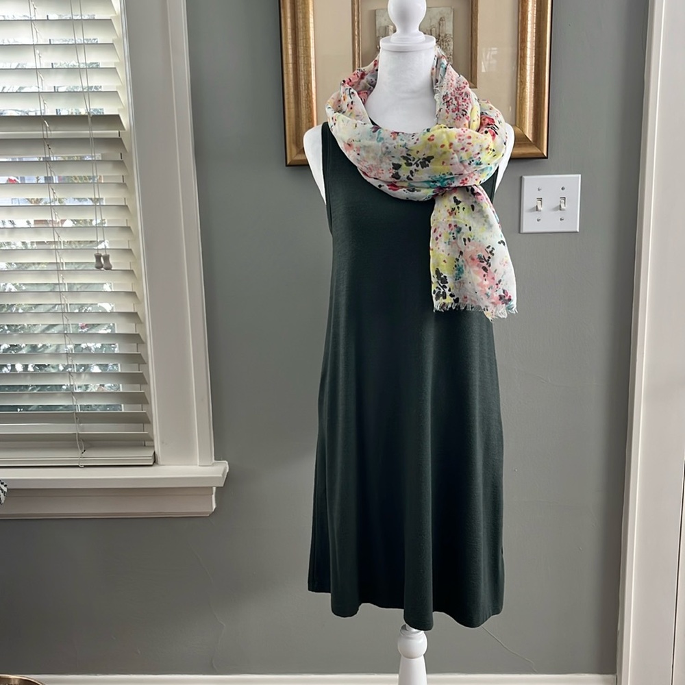 GAP sleeveless dress in cypress green